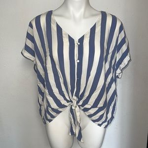 Studio B By Bobeau Striped Top Sz 2X